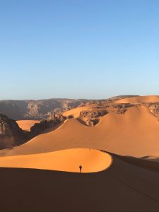 Я сейчас живу в Алжире, и одна из лучших моих фотографий сделана в Сахаре на рассвете в песках нагорья Тассили (объект ЮНЕСКО). Она сделана на смартфон и не подвергалась никакой обработке.